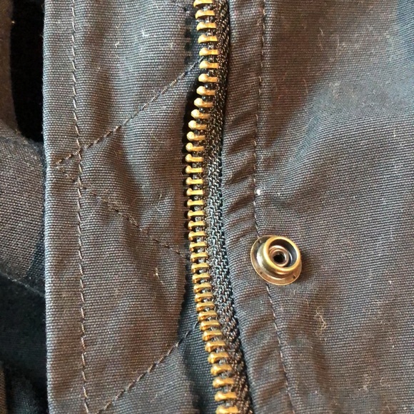 Levi’s women’s black canvas multi pocket jacket snaps and zipper closure L - Picture 10 of 11